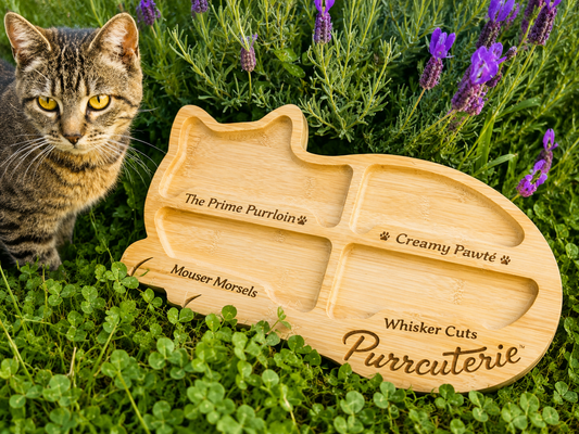 Purrcuterie™ Bamboo Cat Charcuterie Board