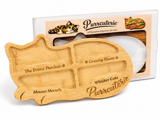 Purrcuterie™ Bamboo Cat Charcuterie Board